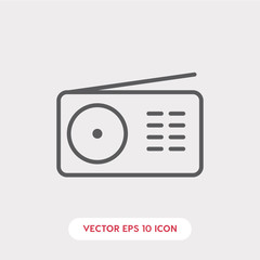 radio icon vector