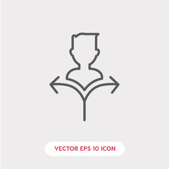 direction of person icon vector