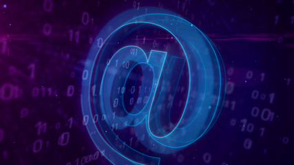 E-mail symbol concept 3D illustration