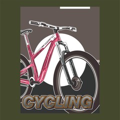 Bicycle Poster Vector Illustration - Vector