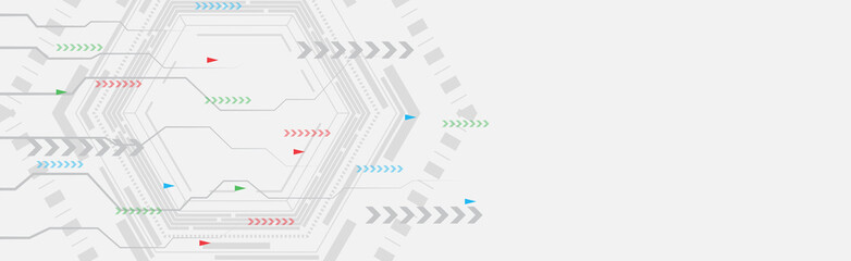 Fototapeta premium Grey tech background with arrows