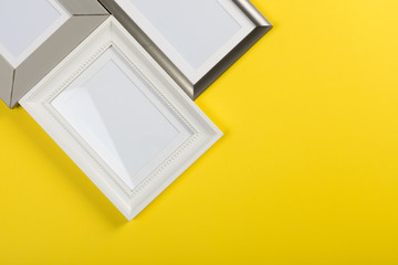  frames on yellow background