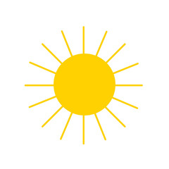 yellow sun sign icon
