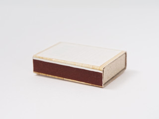 matches sulfur in a cardboard box on a white background.