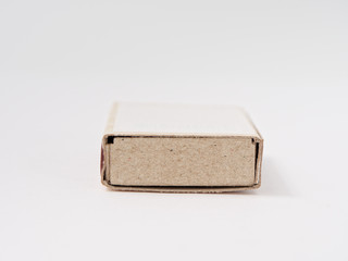 matches sulfur in a cardboard box on a white background.