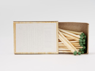 matches sulfur in a cardboard box on a white background. - 244016155