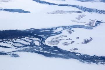 River in snow and ice