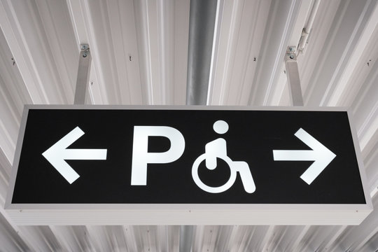 parking sign for disabled people - handicapped parking sign