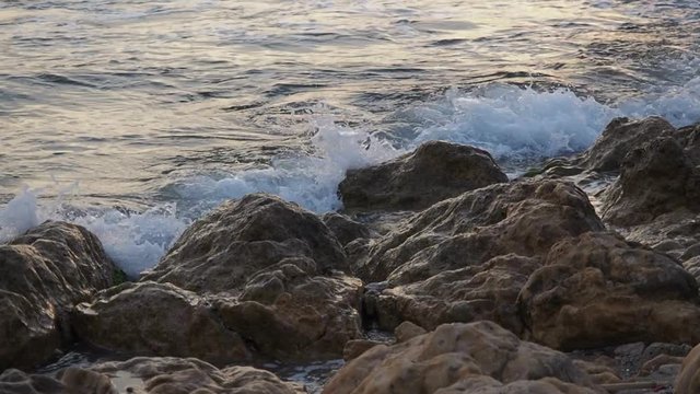 Mediterranean summer sunset in Salou, Spain, Catalonia, Spain