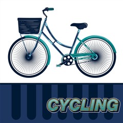 Bicycle Poster Vector Illustration - Vector