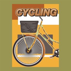 Bicycle Poster Vector Illustration - Vector