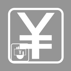 Obraz premium icona cambio yen