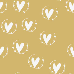 Seamless pattern with hearts for Valentine s day. Vector