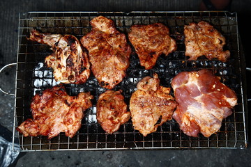 Grilled pork ribs, Grilled pork shoulder ribs, Cooking camp