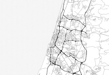 Area map of Tel Aviv, Israel