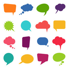 different speech bubbles collection - obrazy, fototapety, plakaty