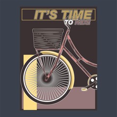 Vector typographic cycling poster template