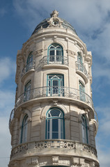 Fototapeta na wymiar Lissabon Architektur Detail altes Hotel
