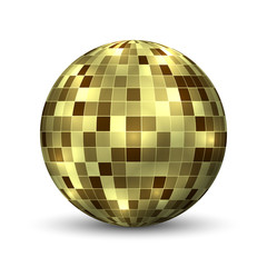 Mirror disco ball isolated.