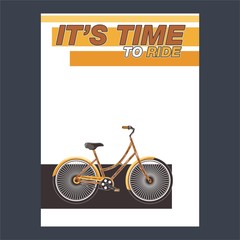 Vector typographic cycling poster template