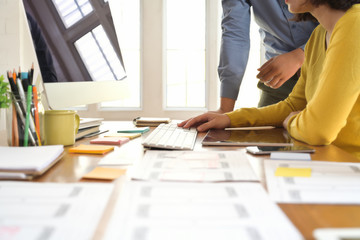 UI creative designer team designing wireframe layout design for responsive mobile phone application