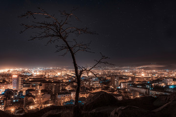 Plovdiv city at night - european capital of culture 2019, Bulgaria