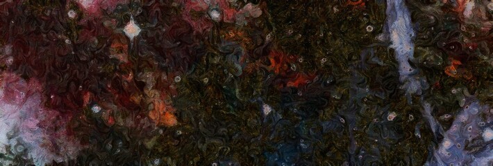 Dynamic hand-painted colorful abstract background. Amazing grunge original texture. Textured paint strokes on canvas. Simple close up backdrop. Beauty chaotic color splashes. Retro vintage style.