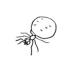 termite vector doodle sketch isolated on white background