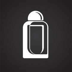 Bottle icon on black background for graphic and web design, Modern simple vector sign. Internet concept. Trendy symbol for website design web button or mobile app