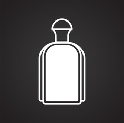 Bottle icon on black background for graphic and web design, Modern simple vector sign. Internet concept. Trendy symbol for website design web button or mobile app
