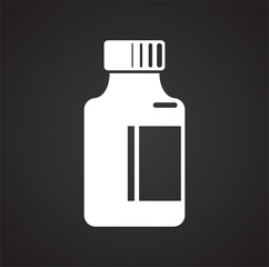 Bottle icon on black background for graphic and web design, Modern simple vector sign. Internet concept. Trendy symbol for website design web button or mobile app