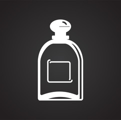 Bottle icon on black background for graphic and web design, Modern simple vector sign. Internet concept. Trendy symbol for website design web button or mobile app