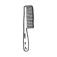 hairbrush vector doodle sketch isolated on white background