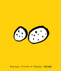 농산물 일러스트 / 손으로 그린 과일과 채소 그림