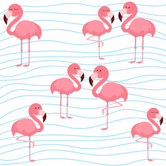 cute flamingo background,  vector illustration