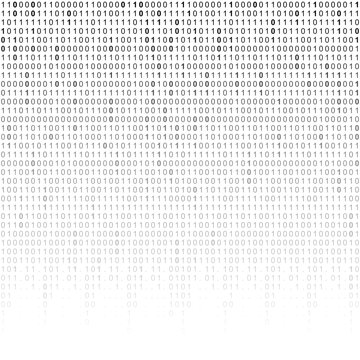 Falling binary code background. Digital technology wallpaper. Vector graphic illustration.