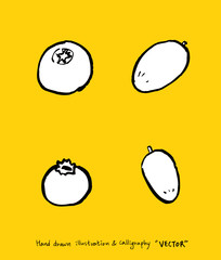 Fototapeta premium 농산물 일러스트 / 손으로 그린 과일과 채소 그림