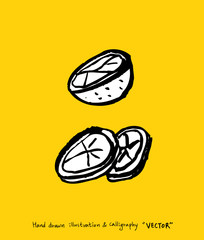 농산물 일러스트 / 손으로 그린 과일과 채소 그림