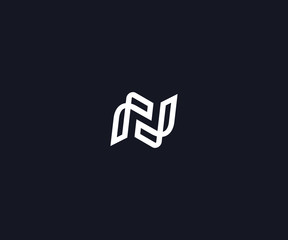 letter N geometric logo design element