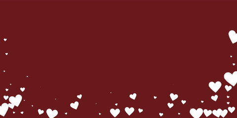 White heart love confettis. Valentine's day fallin