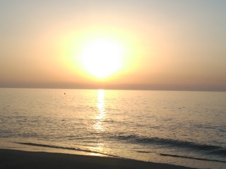 amanecer en la playa
