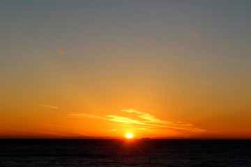 Obraz premium 西伊豆 黄金崎からの夕日