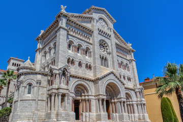 Fototapeta premium View of Saint Nicholas Cathedral in Monte Carlo, Principality of Monaco, Cote d'Azur, Riviera