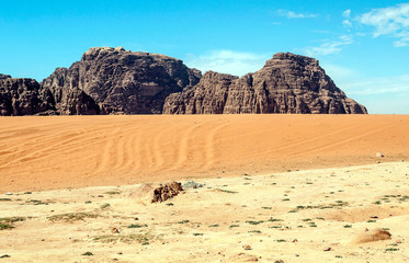 Naklejka na ściany i meble Wadi Rum desert in Jordan