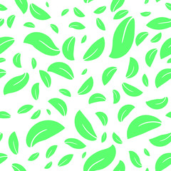 Leaf pattern on white background vector illustration