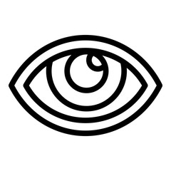Kid eye icon. Outline kid eye vector icon for web design isolated on white background