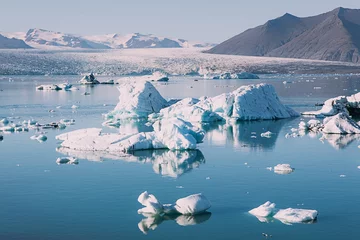 Fototapeten the melted glacier in Iceland © Katsiaryna