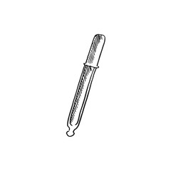 pipette vector doodle sketch isolated on white background