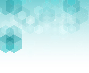 Vector Abstract science Background. Hexagon geometric design.