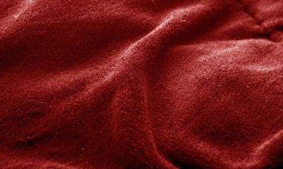 Sack cloth texture in red color.